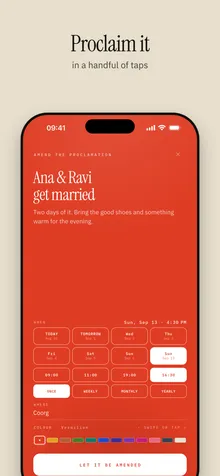 Editing an event: when it is, how often it repeats, where, and its colour.