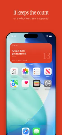 Herald as a home screen widget.